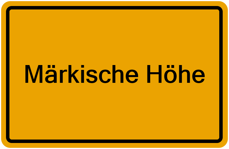 Handelsregisterauszug Märkische Höhe
